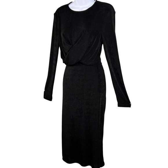 Sincerely Jules NWT Womens L Black Twist-Front Cropped Top Midi-Maxi Skirt Set - Picture 7 of 16